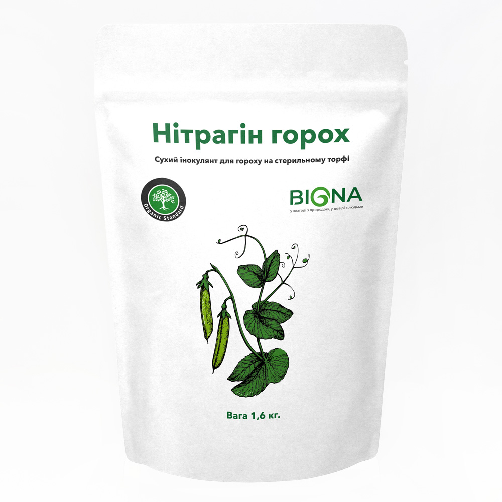 Нітрагін горох – сухий інокулянт для гороху на стерильному торфі